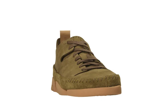 Oryginalne buty dziecięce Desert Boot, Męskie Trampki - Sklep internetowy, Beżowy Zamszowy Trener Archway — Zdjęcie stockowe
