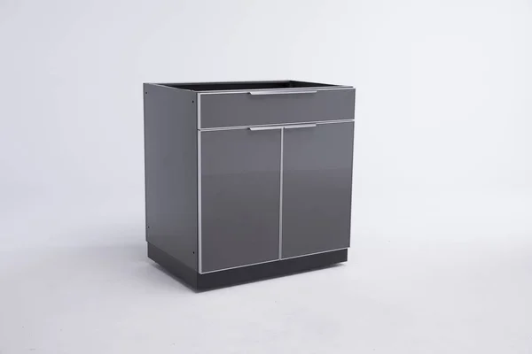 Kanada Home Depot 4 Parça Alüminyum Açık Mutfak Kapaklı, Açık Mutfak Alüminyum 32 inçlik Kıyıdaki Üçlü Çekmeceler Gri Kabinesi