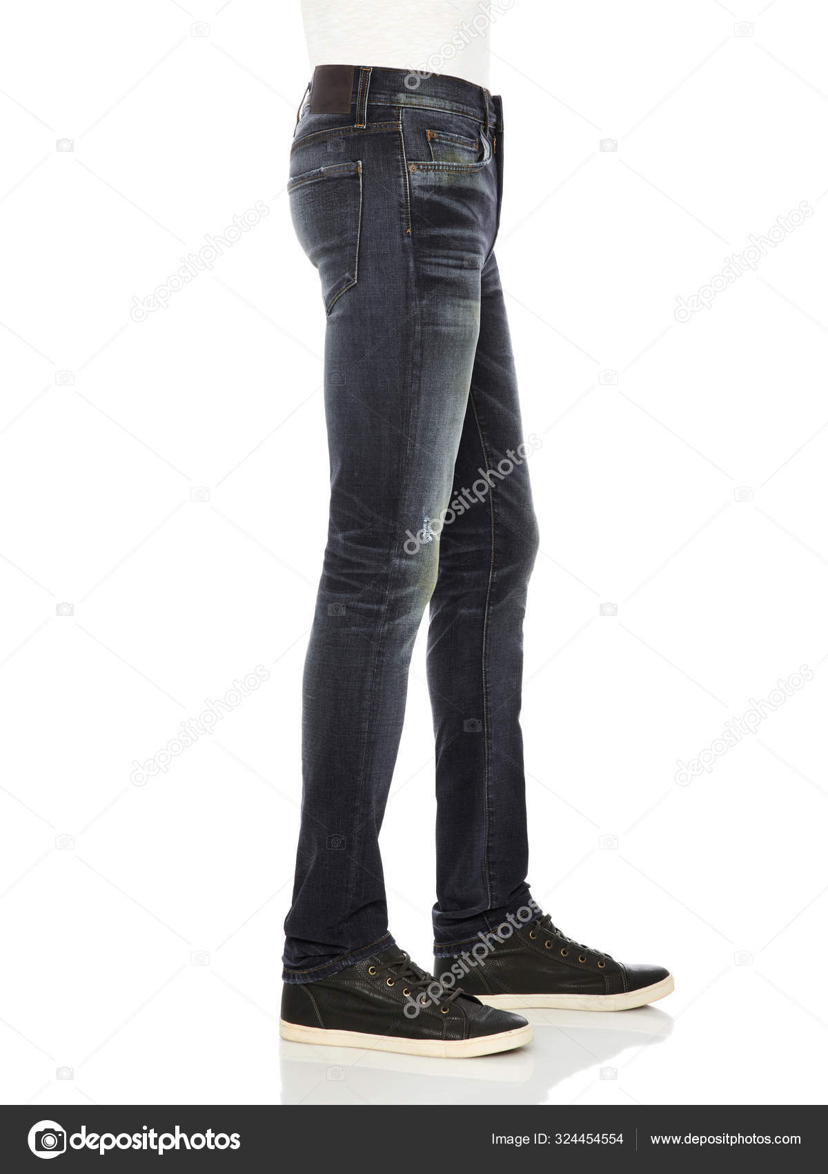 blue jeans black heels
