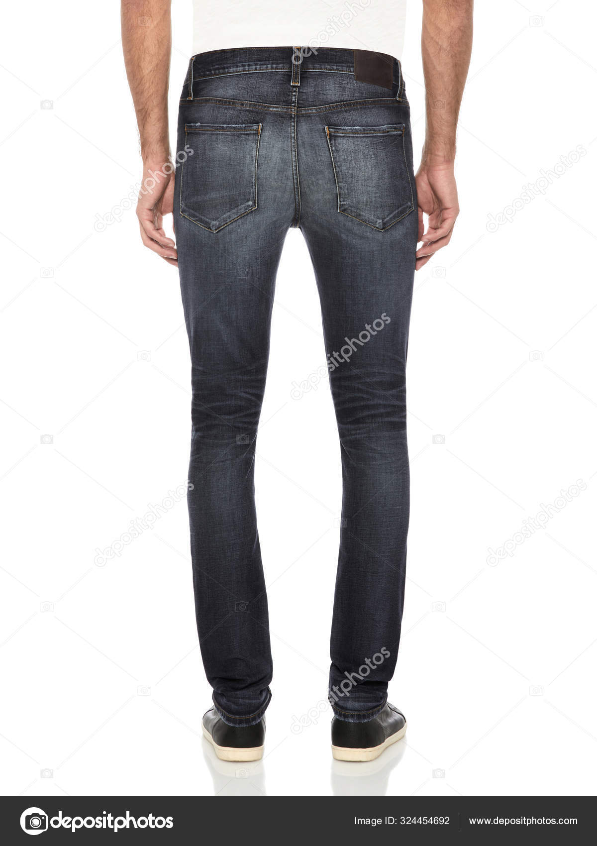 blue jeans black heels