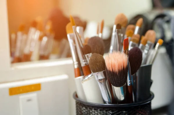 I bellissimi pennelli per trucco  . — Foto Stock