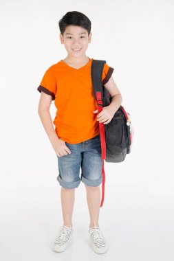 Gülümsemek yüz Asya sevimli çocukla mutlu 