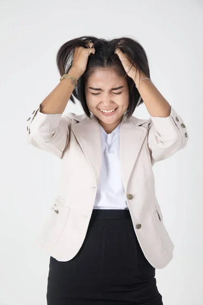 Young Tired Business woman — Stock Photo, Image