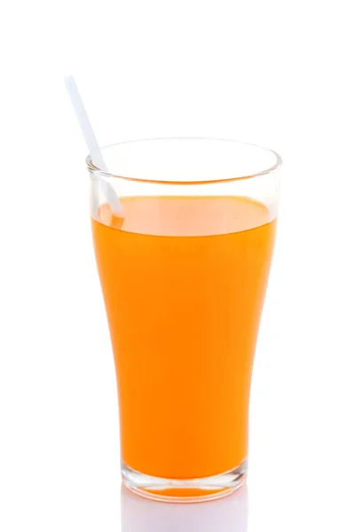 Verre à jus d'orange, isolé sur blanc — Photo