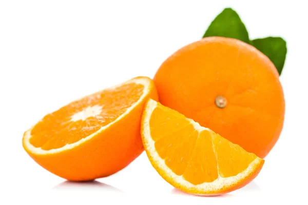 Fresh orange isolated on white background — Stock Photo, Image