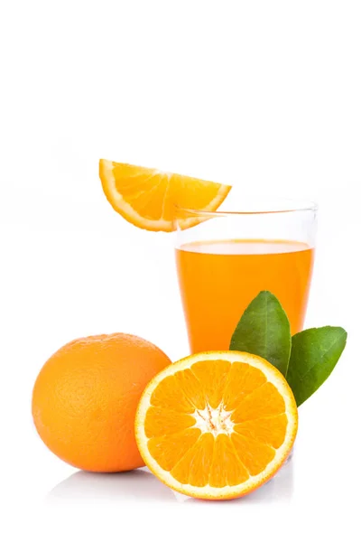 Fresh orange isolated on white background — Stock Photo, Image