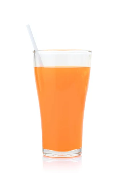 Verre à jus d'orange, isolé sur blanc — Photo