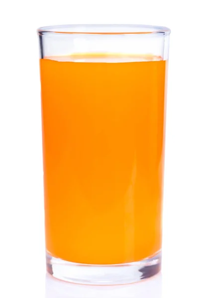 Succo d'arancia vetro, isolato su sfondo bianco — Foto Stock