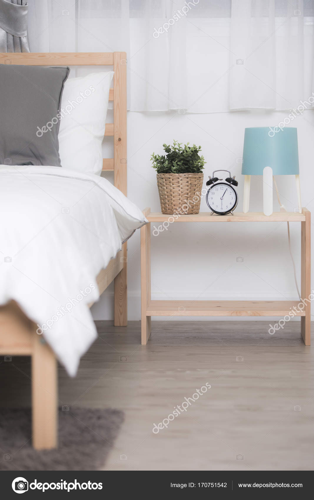 Stylish Designed Boy Teenager S Bedroom With White Walls