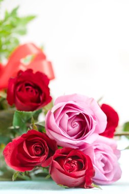 Sevgililer günü için gül yaprakları.