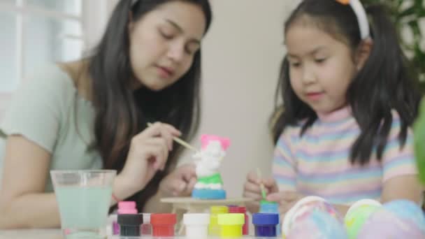 Hermana Hermana Diviértete Color Yeso Para Decorar Con Motivo Celebración — Vídeo de stock