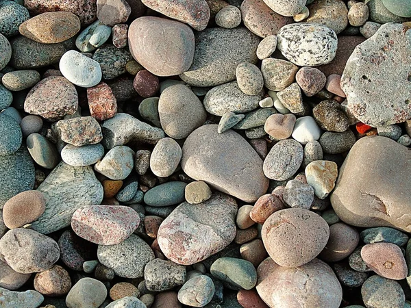 Seaside Background Made Different Colors Pink Violet Grey Orange Pebbles — Stock Photo, Image