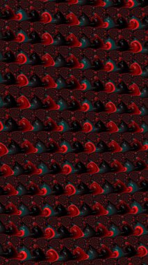 Sanatsal olarak 3D biçimlendirme fraktal, hayali soyut çizim ve renkli tasarım desen