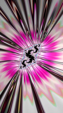 Sanatsal olarak 3D biçimlendirme fraktal, hayali soyut çizim ve renkli tasarım desen