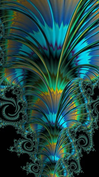 Artísticamente Representación Fractal Fantasía Ilustración Abstracta Patrón Diseño Colorido — Foto de Stock