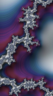 Sanatsal olarak 3D biçimlendirme fraktal, hayali soyut çizim ve renkli tasarım desen ve arkaplan