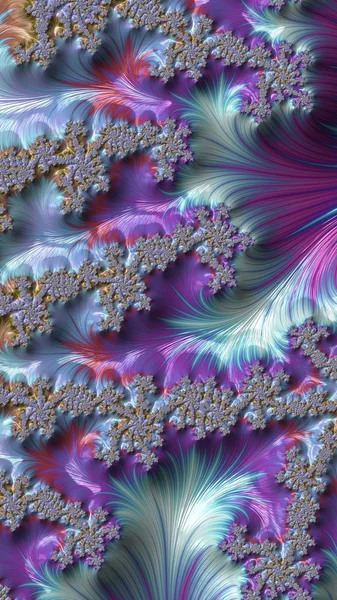 Artfully Rendering Fractal Fanciful Abstract Illustration Colorful Designed Pattern Background — Stock Photo, Image