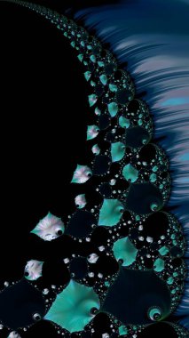 Sanatsal olarak 3D biçimlendirme fraktal, hayali soyut çizim ve renkli tasarım desen ve arkaplan