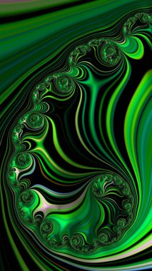 Sanatsal olarak 3D biçimlendirme fraktal, hayali soyut çizim ve renkli tasarım desen ve arkaplan