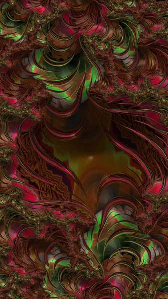 Artísticamente Representación Fractal Fantasía Ilustración Abstracta Colorido Diseño Patrón Fondo —  Fotos de Stock