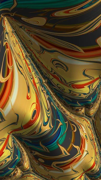 Artísticamente Representación Fractal Fantasía Ilustración Abstracta Colorido Diseño Patrón Fondo —  Fotos de Stock