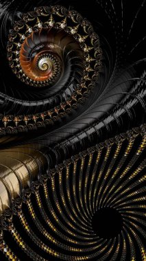 Sanatsal olarak 3D biçimlendirme fraktal, hayali soyut çizim ve renkli tasarım desen ve arkaplan