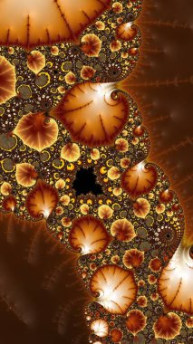 Sanatsal olarak 3D biçimlendirme fraktal, hayali soyut çizim ve renkli tasarım desen ve arkaplan