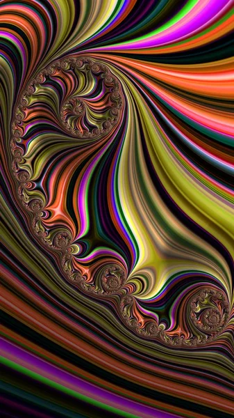 Artfully Rendering Fractal Fanciful Abstract Illustration Colorful Designed Pattern Background — Stock Photo, Image