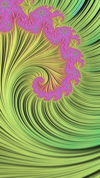 Artísticamente Representación Fractal Fantasía Ilustración Abstracta Colorido Diseño Patrón Fondo — Foto de Stock