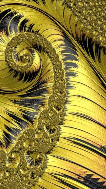 Sanatsal olarak 3D biçimlendirme fraktal, hayali soyut çizim ve renkli tasarım desen ve arkaplan