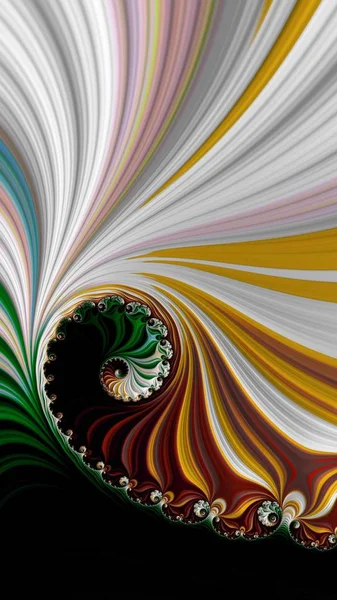 Kunstzinnig Rendering Fractal Fantasievolle Abstracte Illustratie Kleurrijk Ontworpen Patroon Achtergrond — Stockfoto