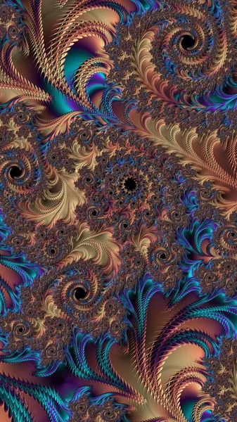 Artísticamente Representación Fractal Fantasía Ilustración Abstracta Colorido Diseño Patrón Fondo — Foto de Stock