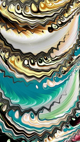 Artfully Renderização Fractal Ilustração Abstrata Fantasiosa Colorido Projetado Padrão Fundo — Fotografia de Stock