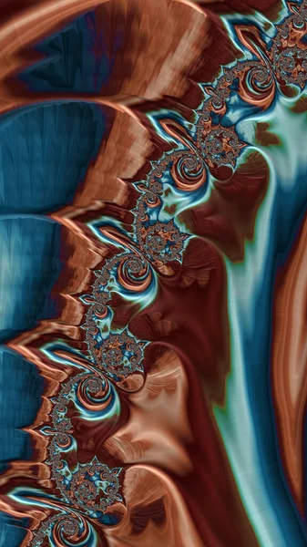 Artfully Rendering Fraktal Fantasifull Abstrakt Illustration Och Färgglada Utformade Mönster — Stockfoto