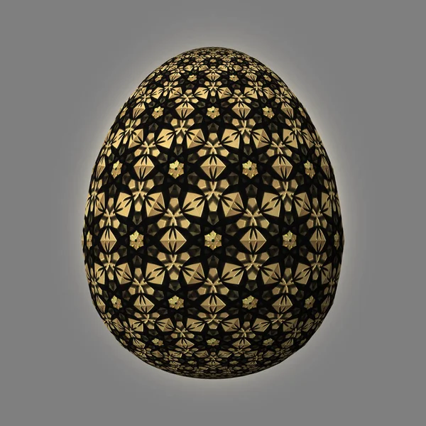 Colorful Easter Egg Gray Background — Stock Photo, Image