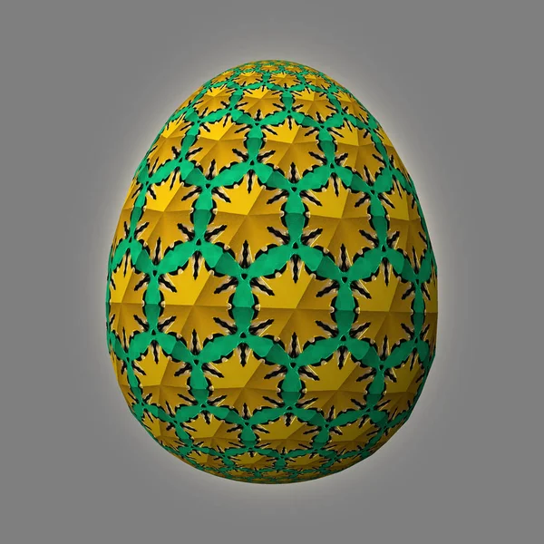 Colorful Easter Egg Gray Background — Stock Photo, Image