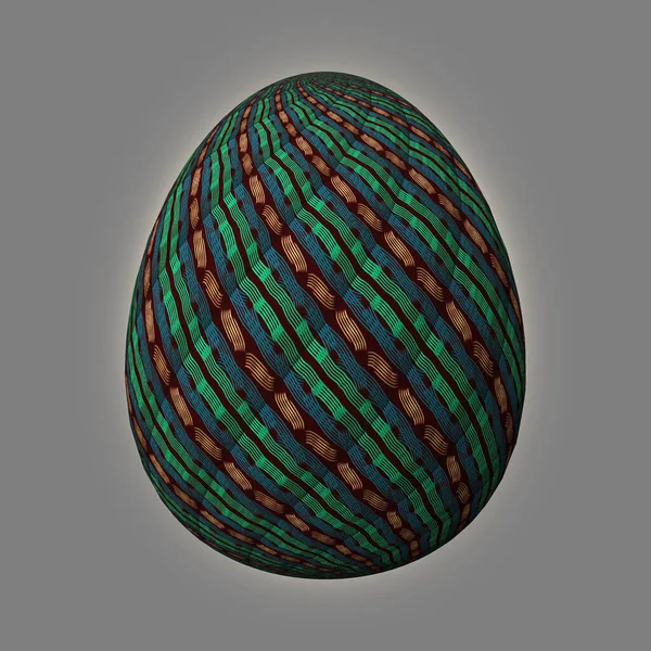 Цветные Пасхальное Яйцо Сером Фоне — стоковое фото