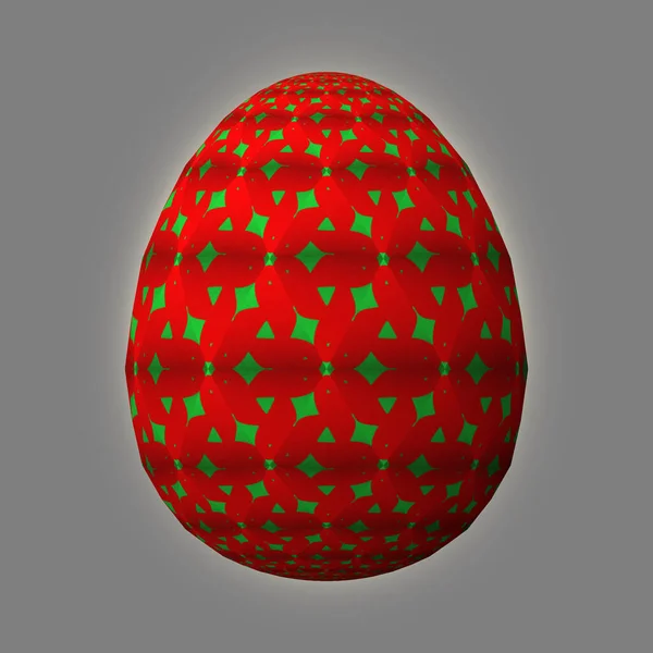 Πολύχρωμο Πασχαλινό Αυγό Γκρι Φόντο — Φωτογραφία Αρχείου