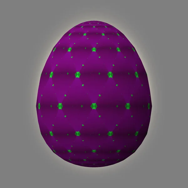 Colorful Easter Egg Gray Background — Stock Photo, Image