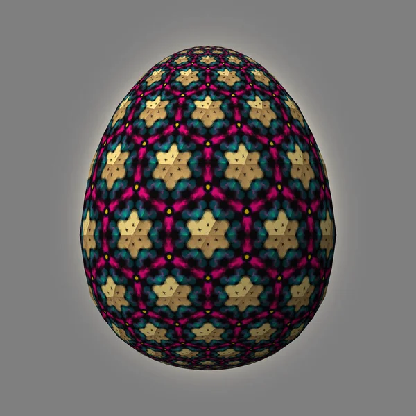 Colorido Huevo Pascua Sobre Fondo Gris — Foto de Stock