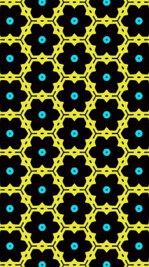 Süslü geometrik desen ve soyut renkli arka plan