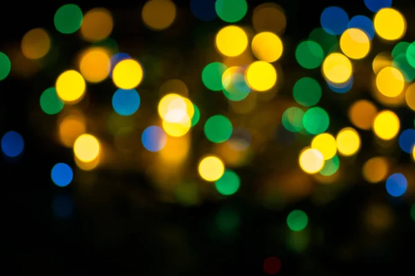 Bokeh Colorido Abstracto Guirnaldas Navidad —  Fotos de Stock