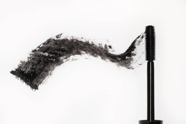 Siyah rimel. Fırça ve karkas smear