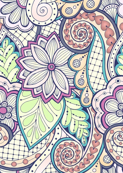 Seamless pattern with stylized flowers. Ethnic background.