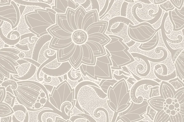 Seamless pattern with stylized flowers. Ethnic background. — Stock Vector
