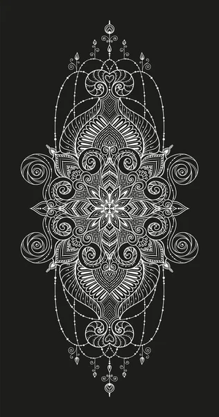 Mandala Vector tattoo. Perfect card for any other kind of design, birthday and other holiday, kaleidoscope. — Stock Vector
