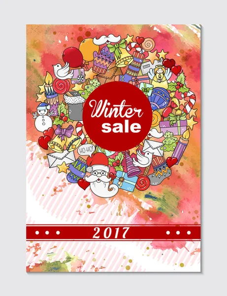 Winter Mobiele Verkoop Banners Vectorillustratie Voor Website Banners Posters Nieuwsbrief — Stockvector