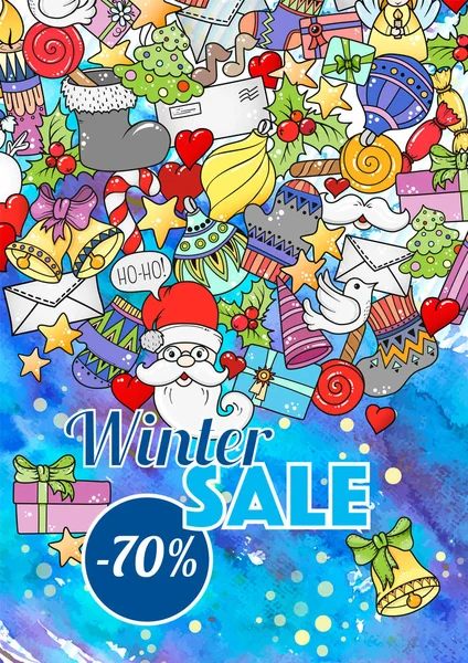 Vector illustratie winter verkoop voor website banners, posters en coupons. — Stockvector