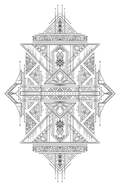 Esquema de tendencia patrón geométrico fondo blanco y negro con líneas, triángulos, puntos y cubos. Técnico se puede utilizar en el diseño web y como . — Archivo Imágenes Vectoriales