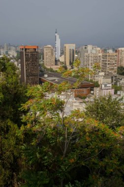 Santa Lucia tepesinden Santiago de Chile.